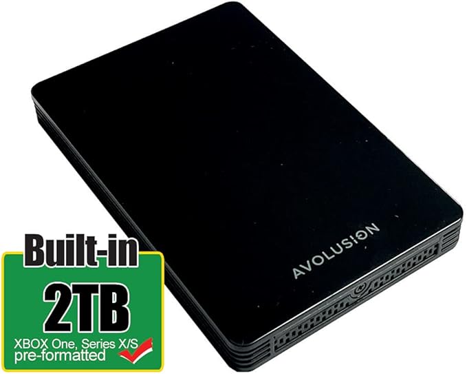 Avolusion HD250U3-Z1-PRO 2TB USB 3.0 Portable External Gaming Hard Drive (for Xbox One X S &amp Series X | S - Pre-Formatted) - 2 Year Warranty