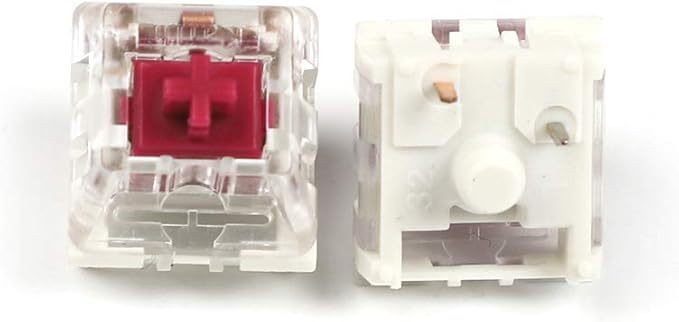 KAILH Cream Speed Pro MX SMD 3 Pin RGB Switches for Backlit Mechanical Gaming Keyboard (Pro Burgundy68 pcs)