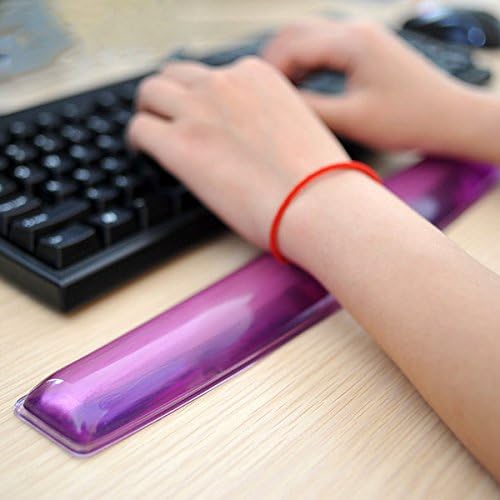 Gel Keyboard Wrist Rest Set Plus - ABRONDA Keyboard &amp Mouse Wrist Support Pad Office Computer Laptop Mac - Durable Comfortable and Pain Relief- Blue Set