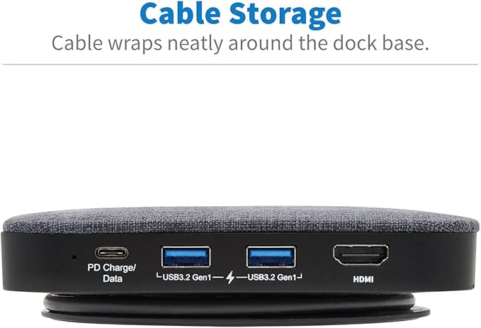 Tripp Lite USB C Dock Single Display 4K HDMI USB-A/USB C Hub 100W Charging (U442-DOCK17-GY)
