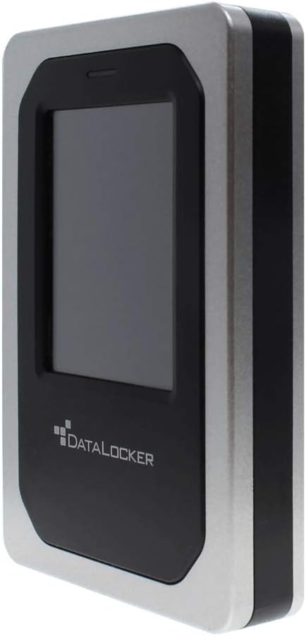 DataLocker DL4 FE 1 TB Password Protected Hardware Encrypted HDD Easy Screen Guided Use AES 256 IP64 Dust TAA Compliant Trusted Supply Chain OS Independent USB-C/USB-A