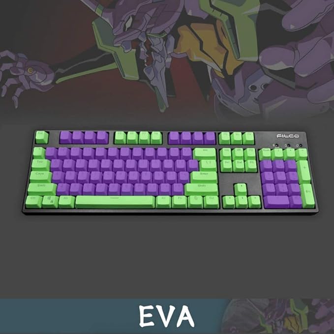 yue 104 Keys Double Shot PBT Translucnt Backlit Keycap OEM Profile Keyset for All Cherry MX Switches Mechanical Gaming Keyboards Standard ANSI Layout 108 104 87 TKL 60% (EVA)