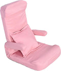 Floor Gaming Chair Filled with High-Density Sponge Folding Lazy Sofa Sleeper Bed with 1 Pillow Backrest with 42-Level Angle Adjustment for Living Room Bedroom(Rose)