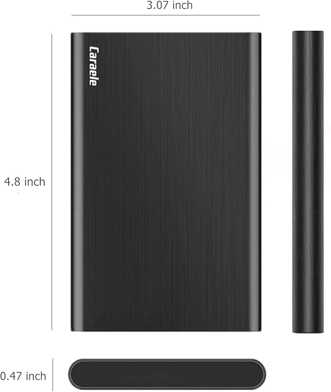 1TB Ultra Slim Portable External Hard Drive USB3.0 HDD Storage Compatible for PC Desktop Laptop MacBook Chromebook Xbox One Xbox 360 PS4 (Black)