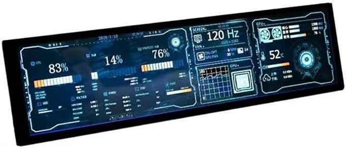 IPS Screen AIDA64 CPU Temperature Monitor 8.8 inch LED Display for Cars Monitor GPU Computer Case Sub Screen Raspberry Pi MIPI DIY Kits 1920x480
