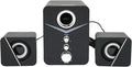 ciciglow PC Speakers D‑221 Computer Speaker Deep Bass 2.1 Channel Mini Desktop for Desktop Mobile Home Office Party Laptop (Black)