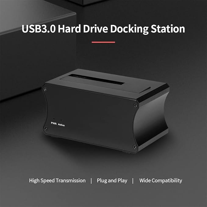 External Hard Drives USB3.0 Hard Drive Docking Station 2.5/3.5'' SATA HDD/SSD High Speed Aluminum Alloy HDD Enclosure Card Reader