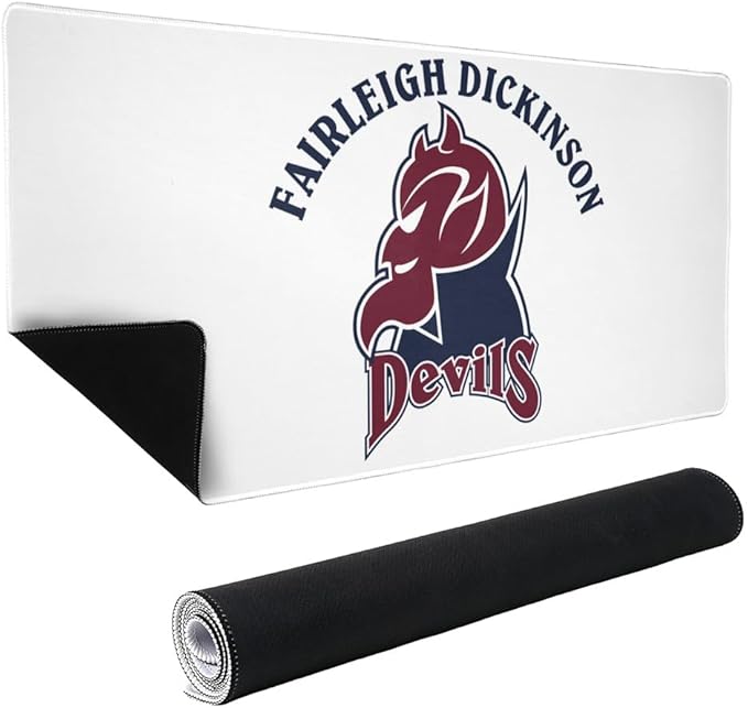 Fairleigh Dickinson University Knights Primary Logo Large Gaming Mouse Pad Desk Mat with Stitched Edges Non-Slip Base for Gamer Home and Office 31.5 x 15.7