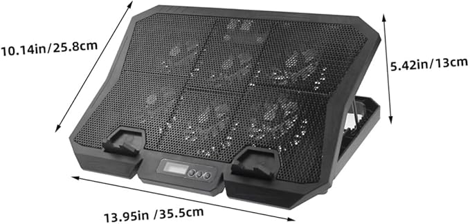 Laptop Stand Cooling Fan Laptop Cooler Holder for Ergonomic Use Office Sturdy Design to Reduce Neck Strain and Comfort