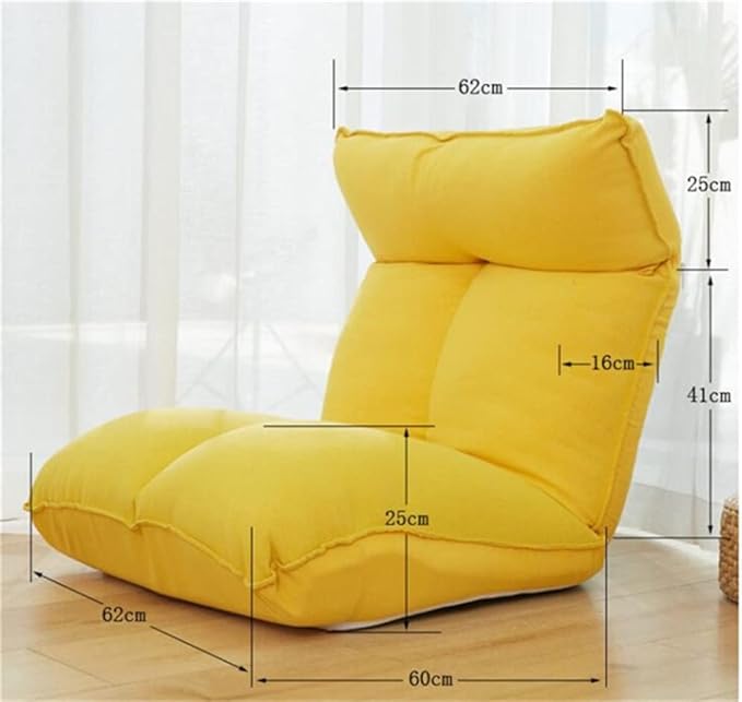 Office Chair Gaming Chair Computer Chair Adjustable Floor Chair for Window Lounge Chaise Backrest 14-Position Folding Lazy Recliner Upholstery Chair