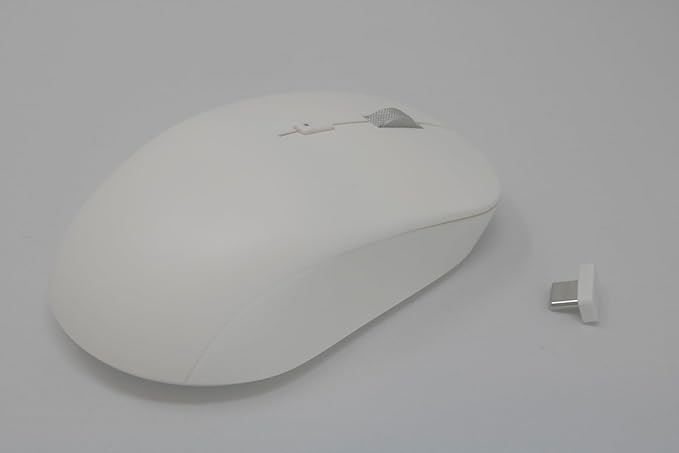 Wireless USB-C Mouse for All Laptops - Comfortable and Compact Design Optical Sensor Bluetooth Connectivity AA Battery Powered World's Smallest USB-C Receiver - Compatible with All Computers