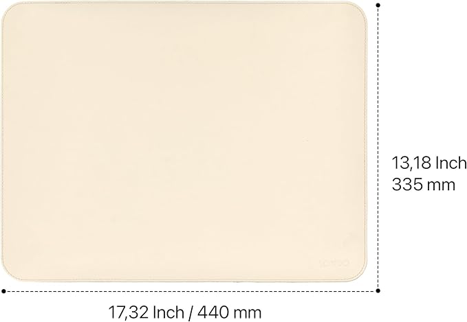 Londo PU Leather Mouse Pad – Desk Mat for Keyboard and Mouse Large Leather Office Desk Pad 13.18x17.32 (White)