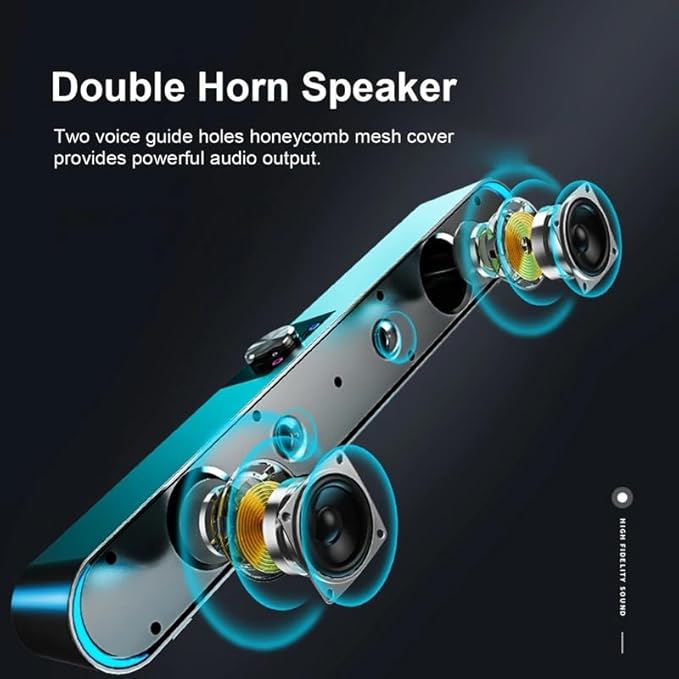 Wired Computer Speaker SoundBar Stereo Subwoofer Powerful Music Player Bass Surround Sound Box 3.5mm Audio