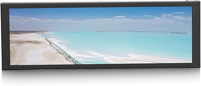Brrnoo Bar LCD Screen Capacitive LCD Display 60Hz 16.7M Display Color 5:16 900:1 Contrast Ratio DC 5V Stretched Bar LCD Screen (Capacitive Touchscreen)