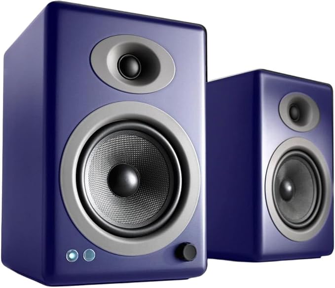 Audioengine A5+ Wireless Bluetooth Bookshelf Speakers - Premium 150W Stereo Speakers for Music Gaming Turntables Home Theater Systems - Powerful Studio Monitors