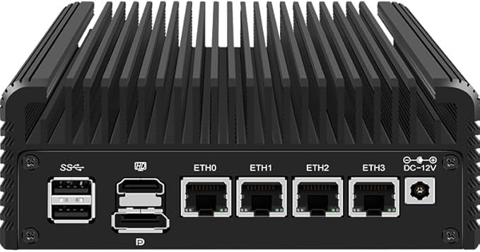 CWWK Firewall Mini PC Intel N Series N100DDR5 16G RAM 256G NVMe SSD4 x 2.5GbE i226V LANMicro Router ApplianceAES-NIOPNsense