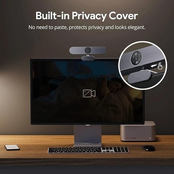 4K Webcam Web Camera with Mics Remote Control Webcamera for Zoom Teams PC Laptop Desktop