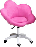 Adjustable Office Computer Chair with Armrest Small Apartment Computer Chair for Student Dormitory Study Makeup Chairs Home Rotating Writing Office Chair(Rose red)