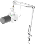FIFINE XLR Dynamic Microphone with Boom Arm Kit for Vocal Recording Studio Podcast Mic Bundle with Metal Arm Stand Tap-to-Mute 3.5mm Headphone Jack for Streaming Music Creation (K688W+CS1W)