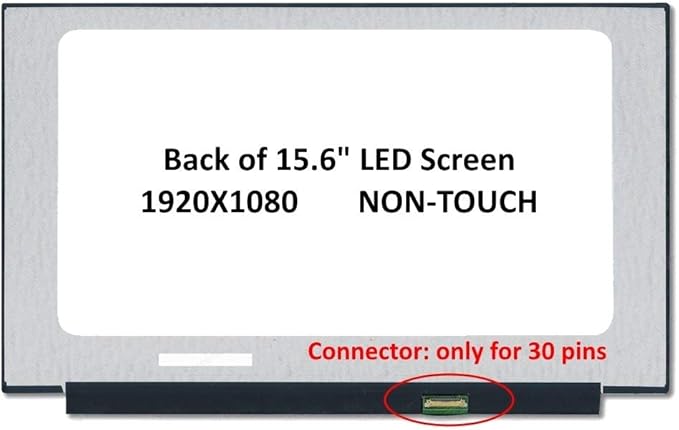 New 15.6 Screen Compatible with N156HGA-EA3 Also fit NT156FHM-N51 NT156FHM-N62 NT156FHM-N61 (No Bracket) 1920X1080 Slim Matte 30 pin Without Bracket