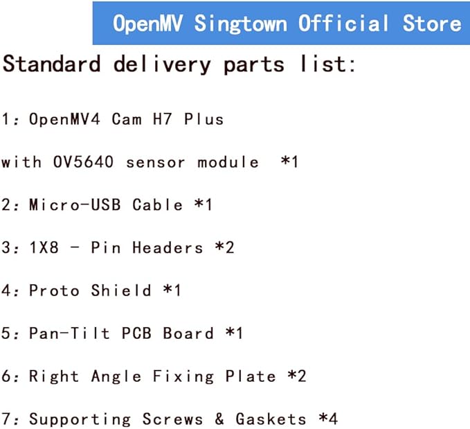 OpenMV SingTown Cam H7 Plus Genuine SingTown 5MP High Definition Image Processing Machine Learning Smart Camera Robotics OpenMV4 Cam H7 Plus