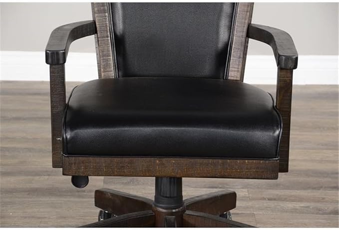 Sunny Designs Doe Valley Caster Poker Game Chair (Tobacco Leaf)