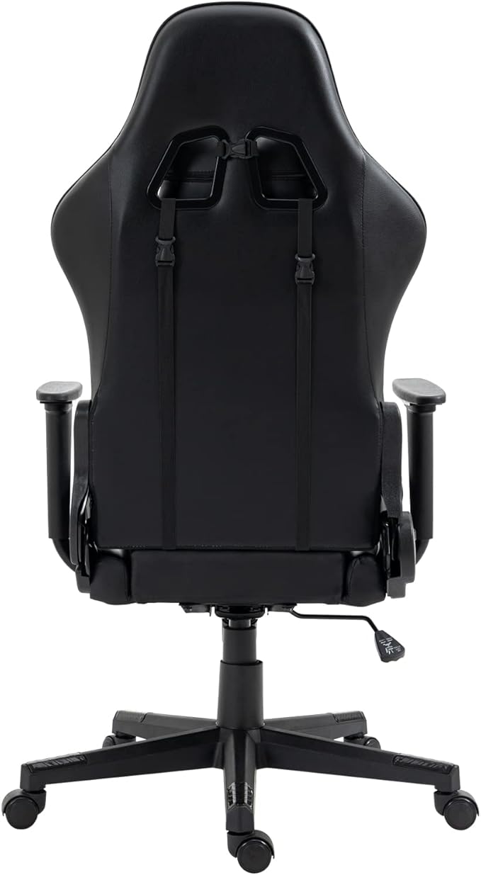 Modern-Depo Black Virgo Zodiac Gaming Chair with Ergonomic Design Adjustable Swivel and Recline 330 lbs Load Capacity
