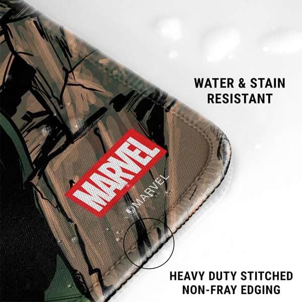 Skinit Medium Gaming Mouse Pad - Officially Licensed Hulk Design with Stitched Edges Waterproof Non-Slip Rubber Base Desk Mat for Keyboard &amp Mouse 17.7 x 15.75 inches