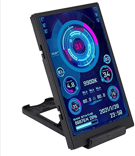 Walfront Mini Monitor Display 320x480 Portable Smart Monitor for Computer Various Modes USB Mini Secondary Screen