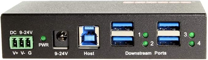 Gearmo 4-Port USB 3.2 Gen 1 Industrial Metal Hub w/15KV ESD Protection