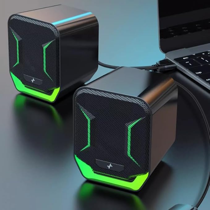 Desktop Computer Audio Games Esports Atmosphere Light Large Volume Heavy Subwoofer Small Speaker Cable