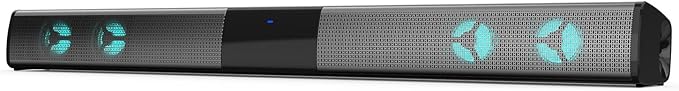 Aoresac Echo Wall BT Speaker RGB Ambient Light Quad Speaker Design for Home Theater 2000mAh Battery Computer Speakers Wind Guide Design
