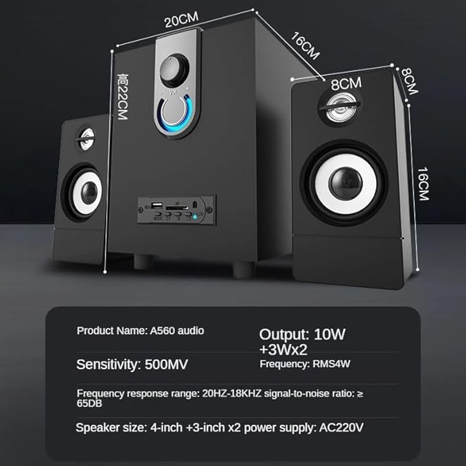 Multimedia Active Subwoofer Audio Card Computer Speakers Desktop Subwoofer