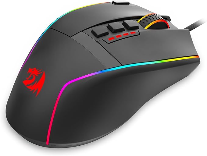 Redragon Gaming Mouse Wired Gaming Mouse 26000 DPI Opitacl Sensor Ergonomic Mouse with Fire Button Macro Editing Programmable RGB Mouse for Laptap/PC/Mac