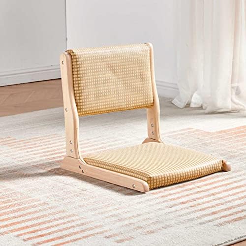 BTZHY Floor Chair Japanese Floor Chair Portable Folding Meditation Floor Chair Legless Lazy Chair Made of Solid Wood with Tatami Floor Chair with Backrest for Meditation
