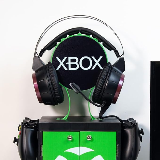 Numskull Official Xbox Gaming Accessory Locker &amp Storage Stand – Holds 10 Games/DVDs 4 Controllers Headset and Accessories – Durable &amp Compact Organizer – Official Xbox Merchandise