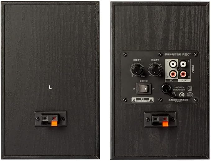 Computer Speakers for Desktop Wood Computer Speaker USB Powered 1.3m Wired 1 Pair Bass Stereo Speaker for Laptop Desktop Phone 12W * 2 Powerful Speaker