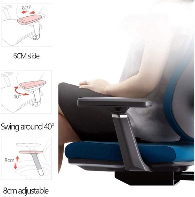 Office Chair Gaming Chair Computer Chair Creative Computer Chair Ergonomic Spine Chair Simple Waist Double Back Chair Mesh Office Chair (Color : Svart)