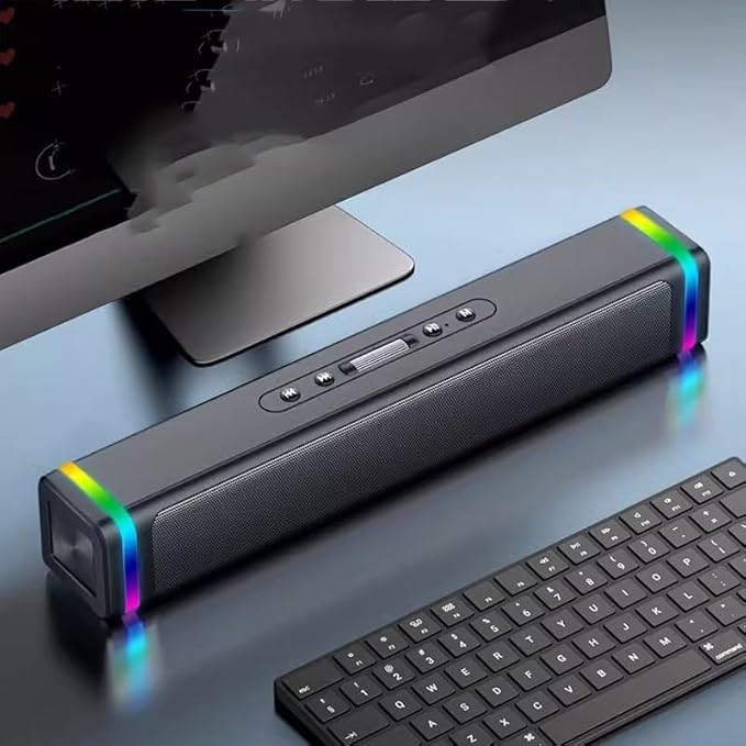 Computer Speaker with Microphone Integrated Desktop Home Laptop Speaker Wired Overweight Bass