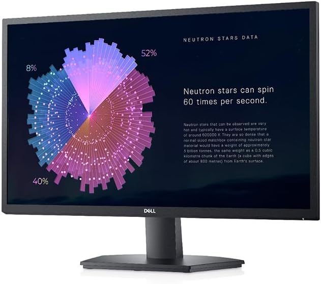 Dell SE27 Series Monitor - 27 inch IPS LED FHD (1920 x 1080)- AMD FreeSync - VESA 16:9-75Hz Monitor 4ms Grey-to-Grey Response Time Low Blue Light Anti-Glare HDMI &amp VGA Ports Black