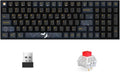 Newmen GM1000 Wireless Mechanical Gaming KeyboardBluetooth 2.4G/Wired Hot Swappable Custom KeyboardRGB Backlit Mechanical Keyboards for with Number Pad for Mac/Win(Blueblack Keycaps-Box Red Switch)