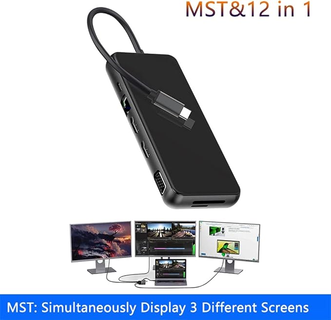 USB C Laptop Docking Station USB 3.0 VGA RJ45 PD USB -Compatible Hub for Dock