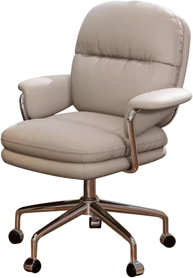 KITCISSL Computer Gaming Chair Video Game Chairs Office Desk Chair for Bedroom Accent Chairs Lift Makeup Chair Dormitory Swivel Office Chair for Living Room Home Office (Color : Light Gray B)