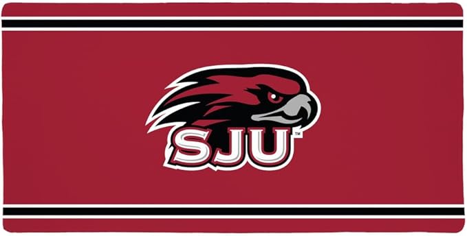 Saint Josephs University Hawks Primary Logo Stripes Large Gaming Mouse Pad Desk Mat with Stitched Edges Non-Slip Base for Gamer Home and Office 31.5 x 15.7