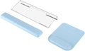 MOSISO Computer Keyboard Stand&ampWrist Rest Support for Keyboard &ampMouse Pad Set Ergonomic Massage Wrist Rest Set Easy Typing Working Acrylic Clear Stand for Office Home Air Blue