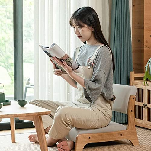 BTZHY Floor Chair Portable Floor Chair Legless Japanese-Style Tatami Chair with Back Support Foldable Meditation Floor Chair Lazy Chair with Bay Window for Living Room Bedroom