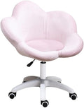 Adjustable Office Computer Chair with Armrest Small Apartment Computer Chair for Student Dormitory Study Makeup Chairs Home Rotating Writing Office Chair(Pink)