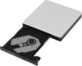Kichvoe External DVD Drive USB 3.0 DVD Burner Portable CD Writer Compatible with Laptop Desktop White Optical Disk Drive for Data Backup and Media Playback