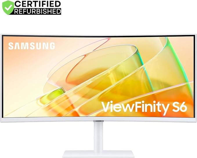 Samsung LS34C650TANXGO 34 inch ViewFinity S65TC Ultra-WQHD 100Hz AMD FreeSync HDR10 Curved Monitor (Renewed) Bundle with 2 YR CPS Enhanced Protection Pack