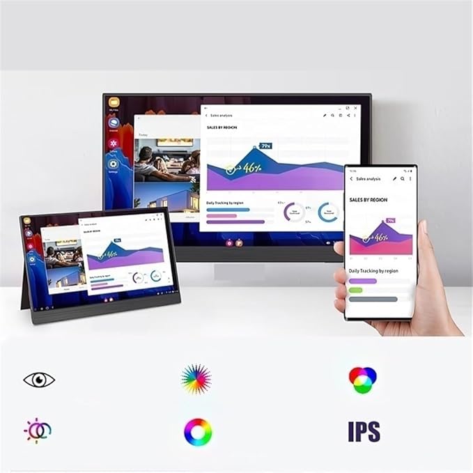 Second Screen 14 Inch Portable Monitor 1080P IPS Extended Screen Touch Second Gaming